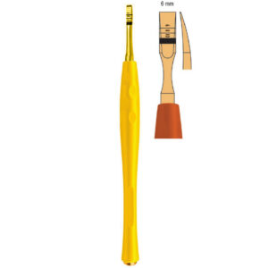 Century-Line Osteotome with marking curved 6mm (Orange)
